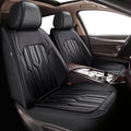 YORKENIC Fit for Volvo S80 Seat Covers Front Set 2001-2016: Breathable Leather Car Seat Covers Compatible Airbag (2 Front Set, Black)