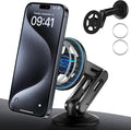 for MagSafe Car Mount Dashboard [360° Rotation All-Metal] [20 Strongest Magnets] Magnetic Phone Holder for Car Dash, HandsFree Car Phone Holder Mount for iPhone 15 Pro Max 14 13 12 Pro Plus Mini All