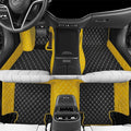 Luxury car Floor mats are for 99% of Vehicle Models,All Weather car Floor mats Provide Comprehensive Protection for Vehicles,Floor mats for car Personalized Customization! (Black-Yellow)