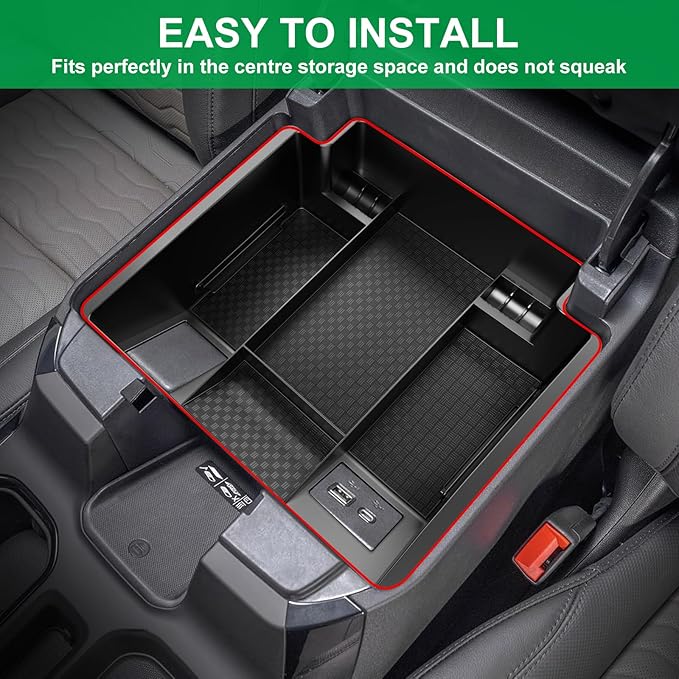 Wexyldra Center Console Organizer for 23-25 Chevy Silverado & GMC Sierra 1500, Refreshed 22-25 Silverado/Sierra 1500 Models, 24-25 Silverado/Sierra 2500HD 3500HD(Full Console w/Bucket Seats ONLY)