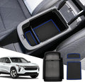 SXCY Fit for 2024 2025 Chevy Trax Center Console Organizer Tray 2024 2025 Chevy Trax Accessories(LS LT 1RS 2RS ACTIV) Armrest Storage Box Console Tray for 2024 2025 Trax Console Organizer Blue Mats