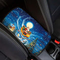 Mintutlipy Santa Claus Sleigh Car Center Console Cover Car Seat Box Cover Anti-Scratch Dust Proof Armrest Protector for Pets Dogs Carts