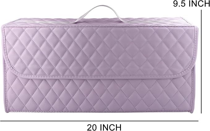 Trunk Organizer for Car,Foldable Car Organizer Back Seat,Tool Storage Organizer for Suv,Car Trunk Organizer and Storage for Sedan (Purple, 20 inch *9.5 inch)