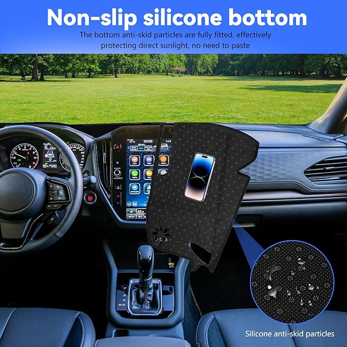 Dashboard Cover for 2025 2026 Subaru Forester, Non-Slip Dashboard Protector & Sunshield, UV-Blocking, Anti-Glare, Fade-Resistant Dash Mat Pad (Black)
