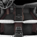 Luxury car Floor mats are for 99% of Vehicle Models,All Weather car Floor mats Provide Comprehensive Protection for Vehicles,Floor mats for car Personalized Customization! (Black-Dark Brown)