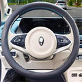 Universal Car Microfiber Leather Steering Wheel Cover Anti-Slip for 14.5"-15" (Black)