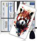 Car Document Holder with Magnetic Shut, Car Registration and Insurance Card Holder, Vehicle Glove Box Organizer Documents, Driver License, Auto Paperwork Organizer Wallet, Colorful Raccoon Portrait