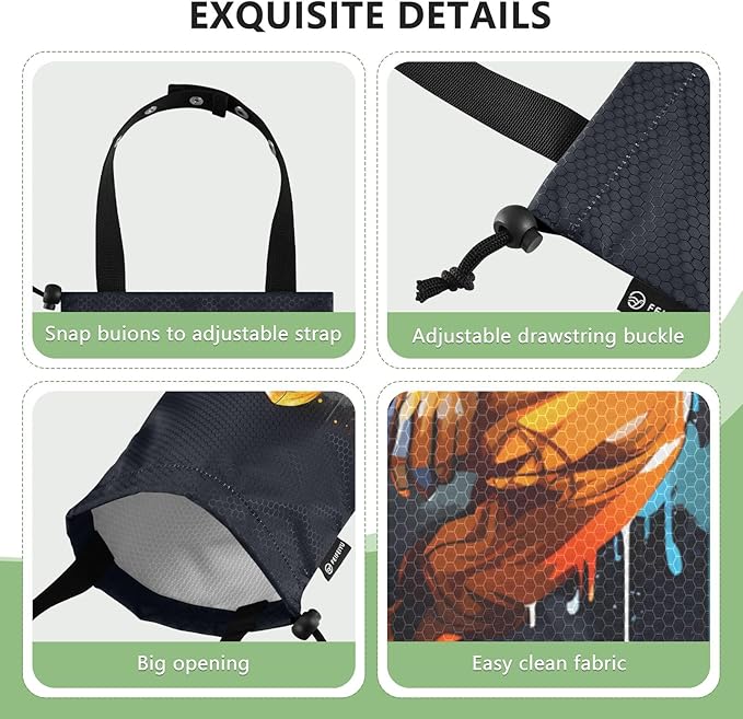 ALAZA Hanging Car Trash Bags Garbage Bag Trash Can for Back Seat Small Dog Basketball Washable Storage Bag Retractable 2 Pack