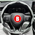 3PCS Universal Car Steering Wheel Cover - Warm Winter 38cm Round Glossy Laser Carbon Fiber fit for Interior Accessories(3PCS White)