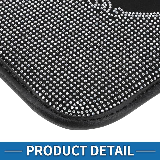 Car Armrest Cushion Pad Non-slip 12.20"x8.66" Suede White,Black Center Console Lid