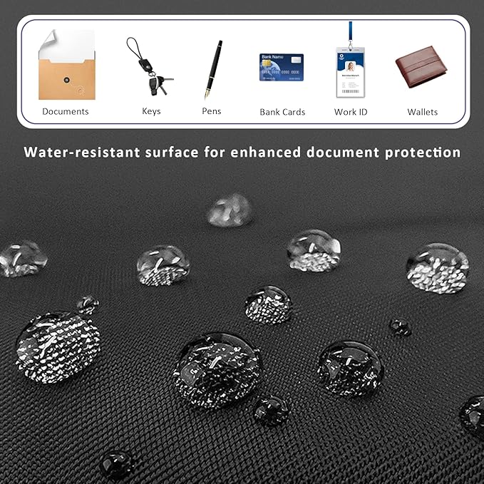 Car Registration Insurance Holder, Auto Glove Box Compartment Document Organizer Owner Manual Case, Multi-Pocket Zippered Storage Pouch for Driver's Licenses Cards Pens