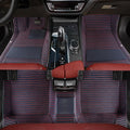 Luxury car Floor mats are for 99% of Vehicle Models,All Weather car Floor mats Provide Comprehensive Protection for Vehicles,Floor mats for car Personalized Customization! (Black=red)