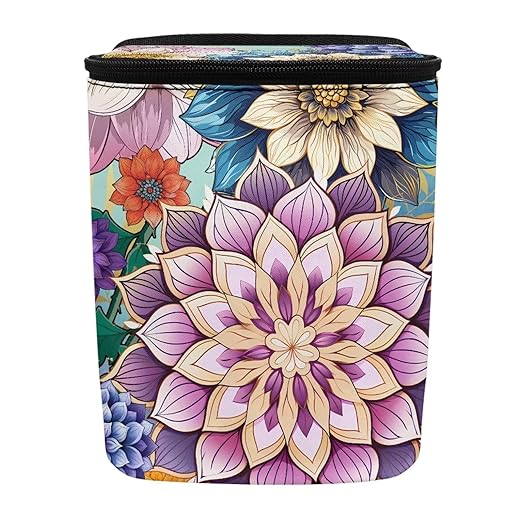Bright Blossom Flower Car Trash Can Hanging Garbage Bags for Back Seat,Durable Large Capacity Automotive Garbage Bin Rubbish Storage Bag for Travel，Picnic