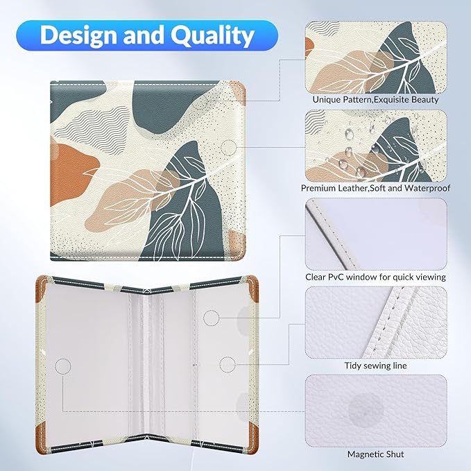 Pisypox Car Registration and Insurance Card Holder，Vehicle Glove Box Car Organizer，Accessories Case for Storing Driving Licences, Cards, Documents
