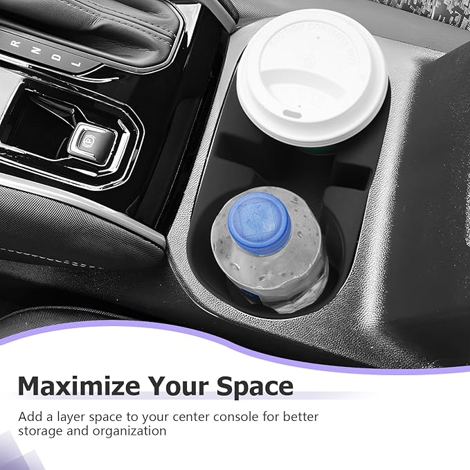 LUWU 2025 2026 Colorado Center Console Cup Holder Compatible with 2023 2024 2025 2026 Chevrolet Colorado & GMC Canyon Interior Accessories Center Console Silicone Material Cup Holder Insert