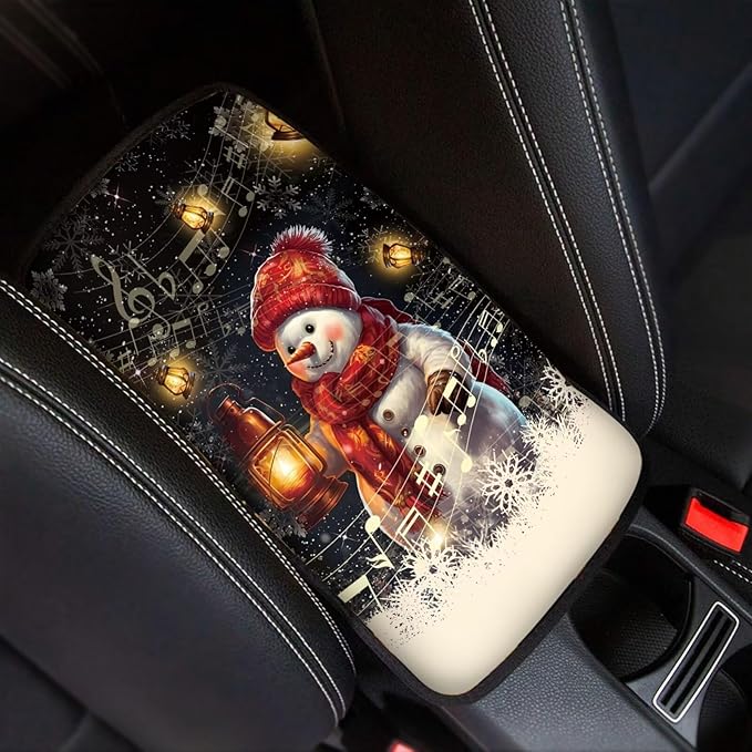 Biyejit Car Center Console Armrest Cushion Cover Pad Car Interior Decor Accessories Universal Fit for Sedan, Truck, SUV