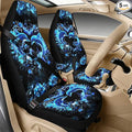 Psesaysky Dolphin Heart Car Accessories 5-Piece Set, Car Seat Protector Set, 2 Front Seat Covers, 2 Seat Belt Sleeves, 1 Armrest Pad Auto Interior Protection Set