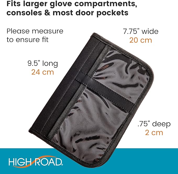 High Road Glove Box Organizer and Car Manual Holder - Insurance and Registration Holder for Glove Box with Clear Pockets for Quick Access to Car Documents and Expandable Manual Holder