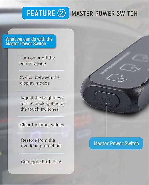 RS-21S 3-way Car Cigarette Lighter Splitter/Adapter/Charger + 2 USB 3.4Amp, with Remote Touch Sensor Switch