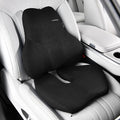 Coverado Memory Foam Car Seat Cushion and Lumbar Support Pillow for Car, Ergonomic Office Chair Cushion for Lower Back Pain Relief, Breathable & Non-Slip for Car, Home, and Office Use, Black