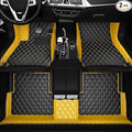 All-Weather car Floor MATS-Suitable for 99% of car Models,Leather car mat, offering Personalized Embroidery and Multiple Color Options,Provide Protection for car Rug (Yellow1)
