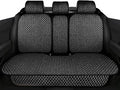 XZPILINA Breathable Back Seat Cover-Universal Rear Seat Mat for All Seasons, Car Rear Seat Protector with Polyester Silk Material, Non-Slip Bottom. Fits 95% of Sedans, SUVs, Vans.(Black)