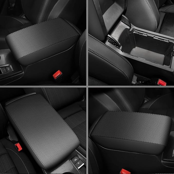 AOMSAZTO Console Covers for 2017-2019 Ford Escape Carbon Fiber