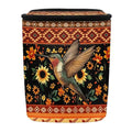 BIGCARJOB Tribal Hummingbird Car Trash Bags for Back Seat Auto Hanging Trash Can with Lid Car Trash Bag Storage Organizer Universal Car Trash Interior Accessories