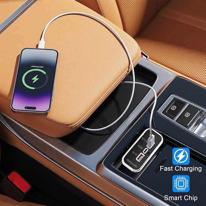 4PCS Gibbab 3 Ports 12V RV USB Outlet 45.5W, PD3.0 Type-C Quick Charge & Dual USB A Port 3.1A Panel Wall Mount, Automotive Car Socket Charger Adapter for RV Marine Boat Bus ATV Motorcycle Truck