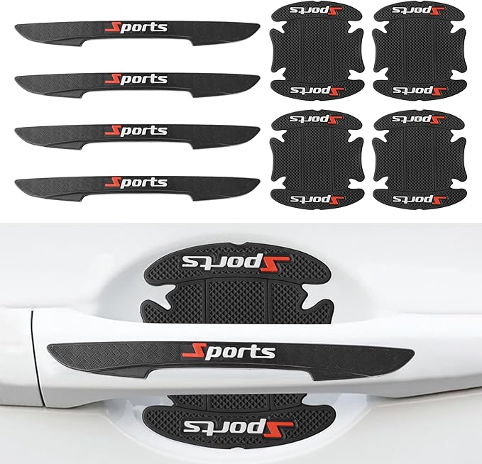 8PCS Car Door Protector,Car Door Handle Scratch Protector,Non-Marking Self Adhesive Doors Handle Protection Bowl Sticker,Suitable for Most Cars,Trucks,SUVs,RVs,and Commercial Vehicles