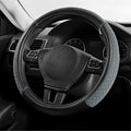 Skechers Steering Wheel Cover,Max Cushioning Leather Steering Wheel Cover Universal Fit 14" 1/2-15" Car Wheel Protector for Men Women Fit Suvs,Vans,Sedans,Car,Trucks,Gray