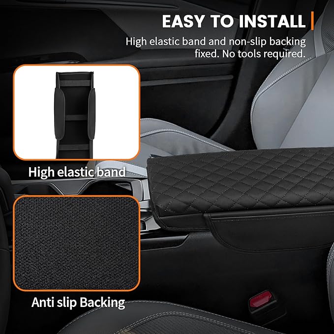 Custom for Center Console Cover 2025 2026 Toyota Camry Armrest Cover Accessories PU Leather Armrest Seat Box Cover Protector with Pockets Storage Bag