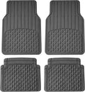 FH Group Automotive Floor Mats - Heavy-Duty Rubber Floor Mats for Cars, Universal Fit Full Set, ClimaProof Floor Mats, Trimmable Floor Mats For Most Sedan, SUV, Truck Floor Mats Gray