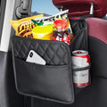 LXUNYI Car Organizer Back Seat, Waterproof Pu Leather Car Seat Storage Bag Foldable Universal Hanging Seatback Organizer for Kids & Adults Travel road Trip Essentials