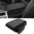 Center Console Cover for Ford Explorer 2026 2025 2020-2024 Accessories 1.2in Thickness Armrest Cover Leather Arm Rest Box Lid Protector Cushion Pad Middle Console Cover with Side Pockets (Gray Stitch)