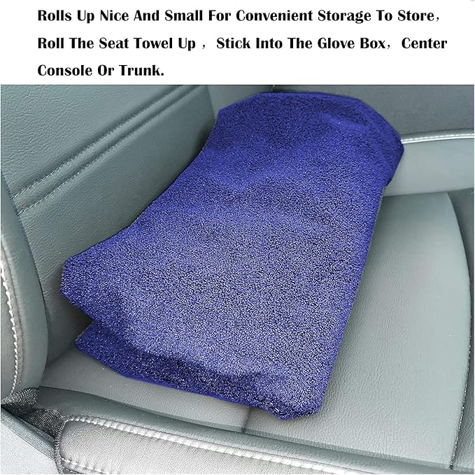 LoyaGour Car Seat Cover Protector Front Seats,for Gym Workout,Running,Swimming,Beach and Hiking,Waterproof Sweat Towel Bucket Seat Covers for Cars SUV Trucks (Blue, 1Pcs)