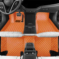 Luxury car Floor mats are for 99% of Vehicle Models,All Weather car Floor mats Provide Comprehensive Protection for Vehicles,Floor mats for car Personalized Customization! (Orange)