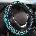 Palm Car Steering Wheel Cover for Women Surfer with Tree Men Stretch Cloth Anti-Slip Wrap Protector Case Fit Universal Auto Accessories Decor Sweat Absorption 14-15 Inch