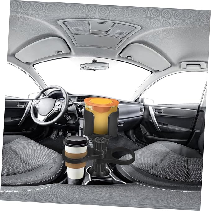 Cabilock Car Cup Holder Expander Non- Design Capacity Vehicle Mounted Drink Holder for Mugs Phones and Instant Noodles Sturdy Material for Safe Driving