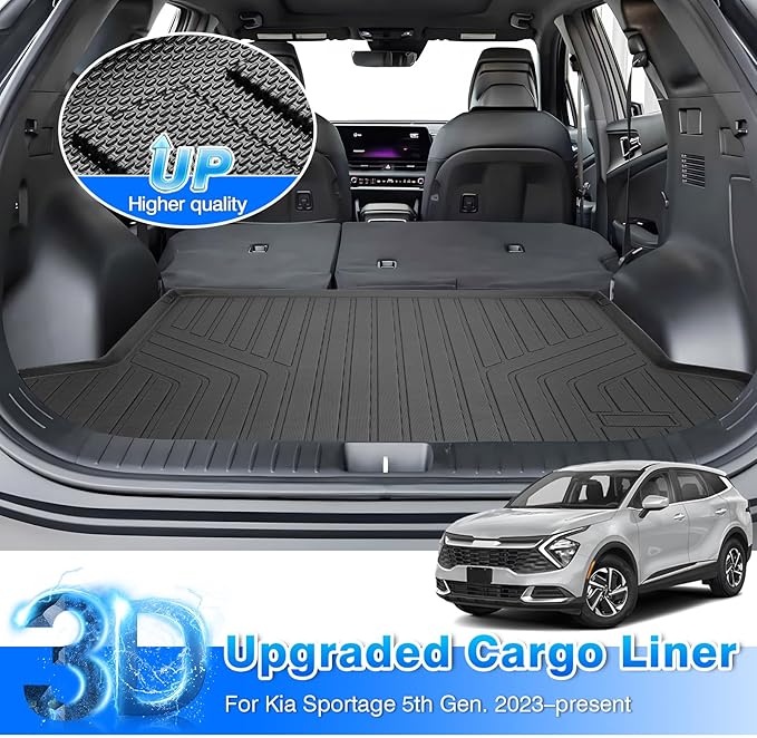 Cartist Floor Mats & Cargo Liner Fit for Kia Sportage 2023-2025 2026 (Only for Gasoline) All Weather Floor mats for Sportage Accessories Car Mats Waterproof