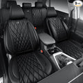 CAR PASS Rav4 Seat Covers Full Set Custom Fit for Toyota RAV4 Tocamo Corolla-Cross 2019-2024, Luxury Nappa Leather Waterproof Rav 4 Seat Covers, Anti-Slip Comfortable Airbag Compatible, Full Black