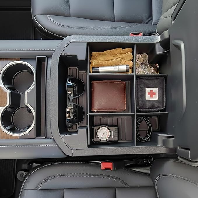 Vehicle OCD – Center Console Organizer for Chevy Suburban/Chevy Tahoe/GMC Yukon/GMC Yukon XL (2021-2026) (for Power Sliding Console ONLY) – Made in USA – SLX195