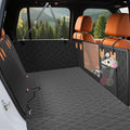 dessports Dog Car Seat Cover - Hard Bottom Back Seat Extender for Dogs Supports 400lbs - Waterproof Pet Seat Cover for Back Seat - Dog Hammock for Car SUV Truck