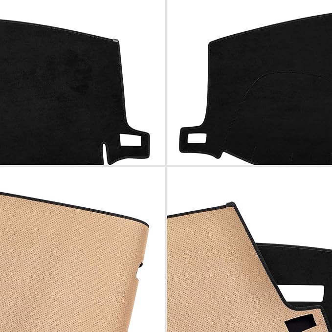 SPEEDWOW Dashboard Dash Board Cover Mat Carpet Compatible with Chevy Silverado/GMC Sierra 1500 2500HD 3500HD 2019-2022(Without HUD Models) Dashboard Mat Covers Internal Accessories Black