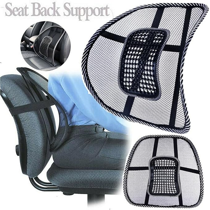 C.P.R. New Mesh Lumbar Back/Spine Support Seat Cushion Office Chair, Car Seat 16" x 16" - 1PC