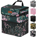 Vankor Car Trash Can for Car Cute, Bag Bin Hanging Waterproof Automotive Garbage Cans Leak Proof Vehicle Trash Can Navy Floral