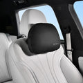 Coverado Leather Car Headrest Pillow Car Neck Pillow with Adjustable Strap, Head Support Rest Driver Relax Head Muscles Relieve Driving Fatigue, Breathable & Removable Cover, Black