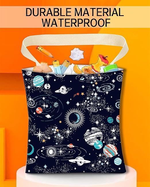 ANKVRP Car Trash Can, Durable Hanging Car Trash Garbage Bag, Cute Automotive Garbage Cans Organizer, Cute Blue Space