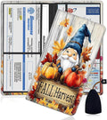 Yuxcfhjfe Car Registration Holder, PU Leather Vehicle Glove Box Organizer for Driver License, Document, Car Insurance Holder with Magnetic Shut, Auto Paperwork Wallet Case Accessories, Dwarf Pumpkin