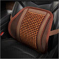 Car Seat Chair Back Cushion for Tesla Model 3 EV Sedan 2025, Wooden Beads Ventilate Mesh Lumbar Brace Strong Durable Relieve Fatigue Summer Interior Accessories,A-Waist Cushion